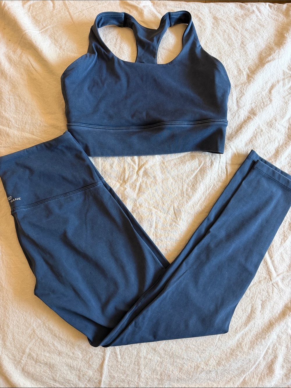 Lorna Jane Navy Seamless Racerback Sports Bra & Leggings Set
